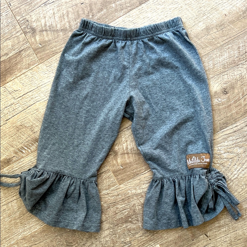 Matilda Jane Charcoal Ruffle Pants 4 T girls